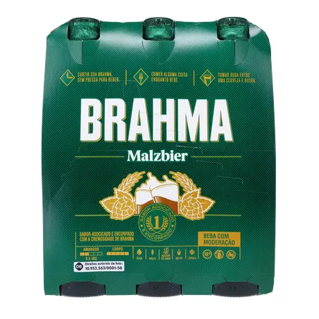 Cerveja Brahma Malzbier Long Neck 355ml C/6 360-2