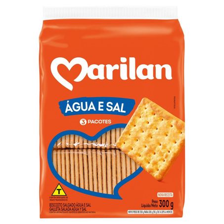 BISCOITO MARILAN CREAM CRACKER AGUA E SAL 300G