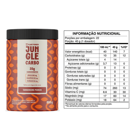 CARBO EM PÓ ENDURANCE TANGERINA 880G - JUNGLE