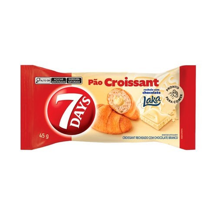 Mini Croassant 7 Days 45g Chocolate Branco Laka
