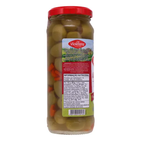 Azeitona Verde La Violetera Pasta de Pimentão Vidro 200G 360-26