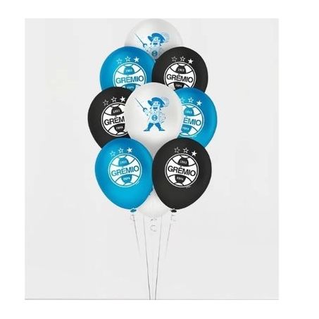 Balão Látex Redondo Regina Grêmio Numero 9 Pacote 25 Unidades