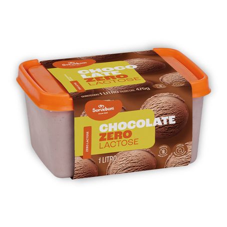 Sorvete sorvebom zero lactose chocolate 1lt