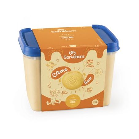 SORVETE SORVEBOM 1.5L CREME
