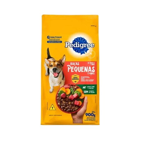 Ração pedigree raças pequenas adultas 900g