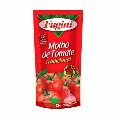 Molho de tomate fugini tradicional sachê 300g