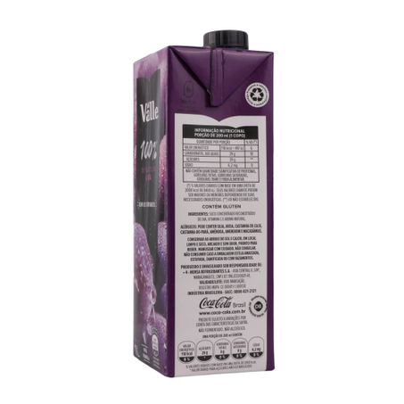 BEBIDA DEL VALLE 100% UVA TP 1L 360-42