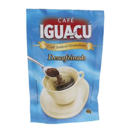 CAFÉ SOLÚVEL GRANULADO IGUAÇU DESCAFEINADO SACHÊ 40G 360-35