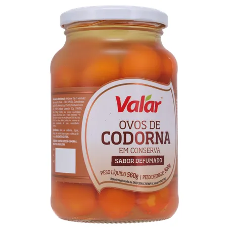 Ovos de codorna valar defumado 300g 360-34