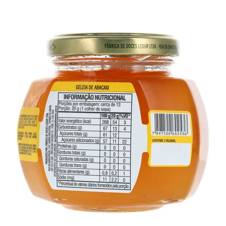 GELEIA TRADICIONAL DE ABACAXI 250G BOM PRINCIPIO 360-20