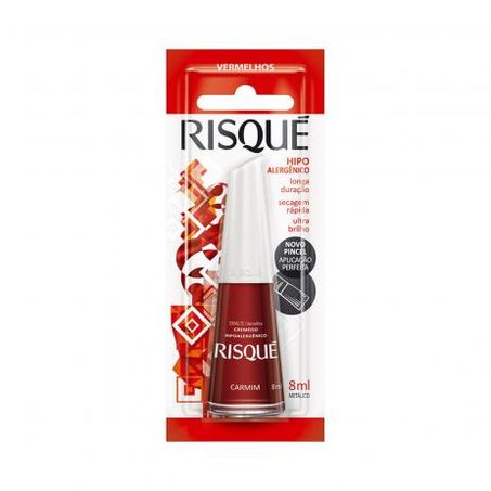 Esmalte risqué cremoso carmim 8ml