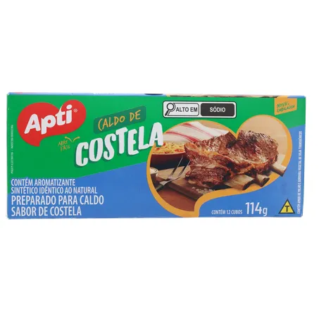 CALDO DE COSTELA EM CUBO APTI CAIXA 114G 360-35