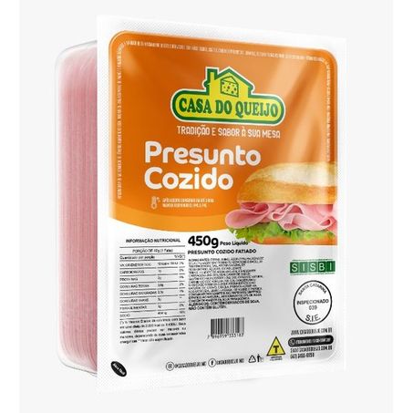 Presunto cozido casa do queijo fat 450g