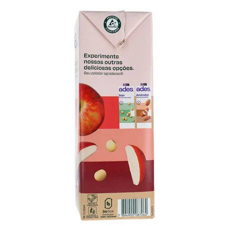 Bebida Base Soja Ades Frutas Maça 1l 360-8