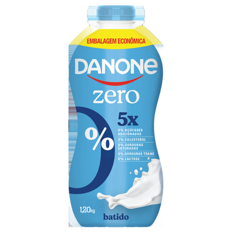 IOGURTE DANONE EMBALAGEM ECONÔMICA ZERO BATIDO PET 1,20KG