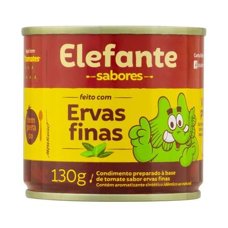 EXTRATO TOMATE ELEFANTE ERVAS FINAS LT 130G