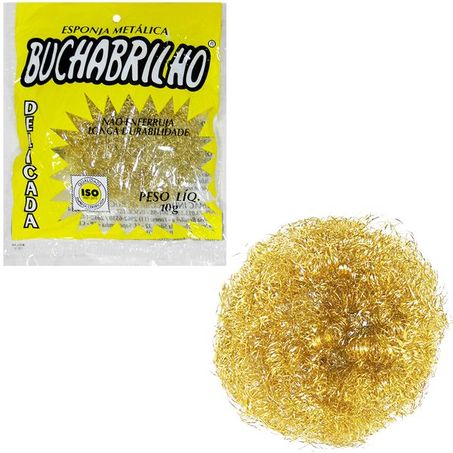 Esponja Bucha de Aço Redonda Para Limpeza Delicada