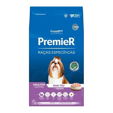 Ração Premier Shih Tzu Raças Específicas para Cães Adultos 7,5Kg