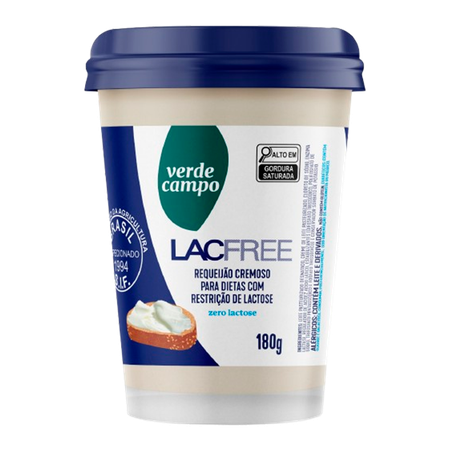Requeijão Verde Campo Lacfree Cremoso 180g