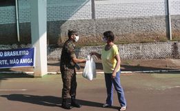 Ação social da prefeitura de Descanso em parceria com Exército arrecada grande volume de donativos