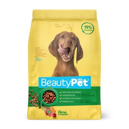Ração Para Cães Beauty Pet Carne E Vegetais Pacote 6KG