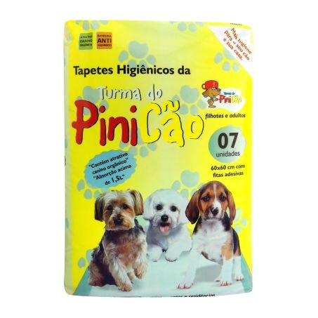 Tapete higienico caes turma pinicao c/7