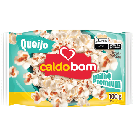 Pipoca micro caldo bom 100g queijo