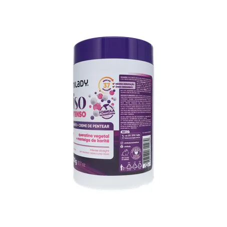 Creme de Tratamento + Creme de Pentear Vinilady Liso Intenso Pote 900gr 360-6