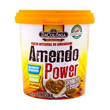 Pasta de Amendoim Crunchy Integral Dacolônia Amendo Power Pote 1,005kg 1.01KG