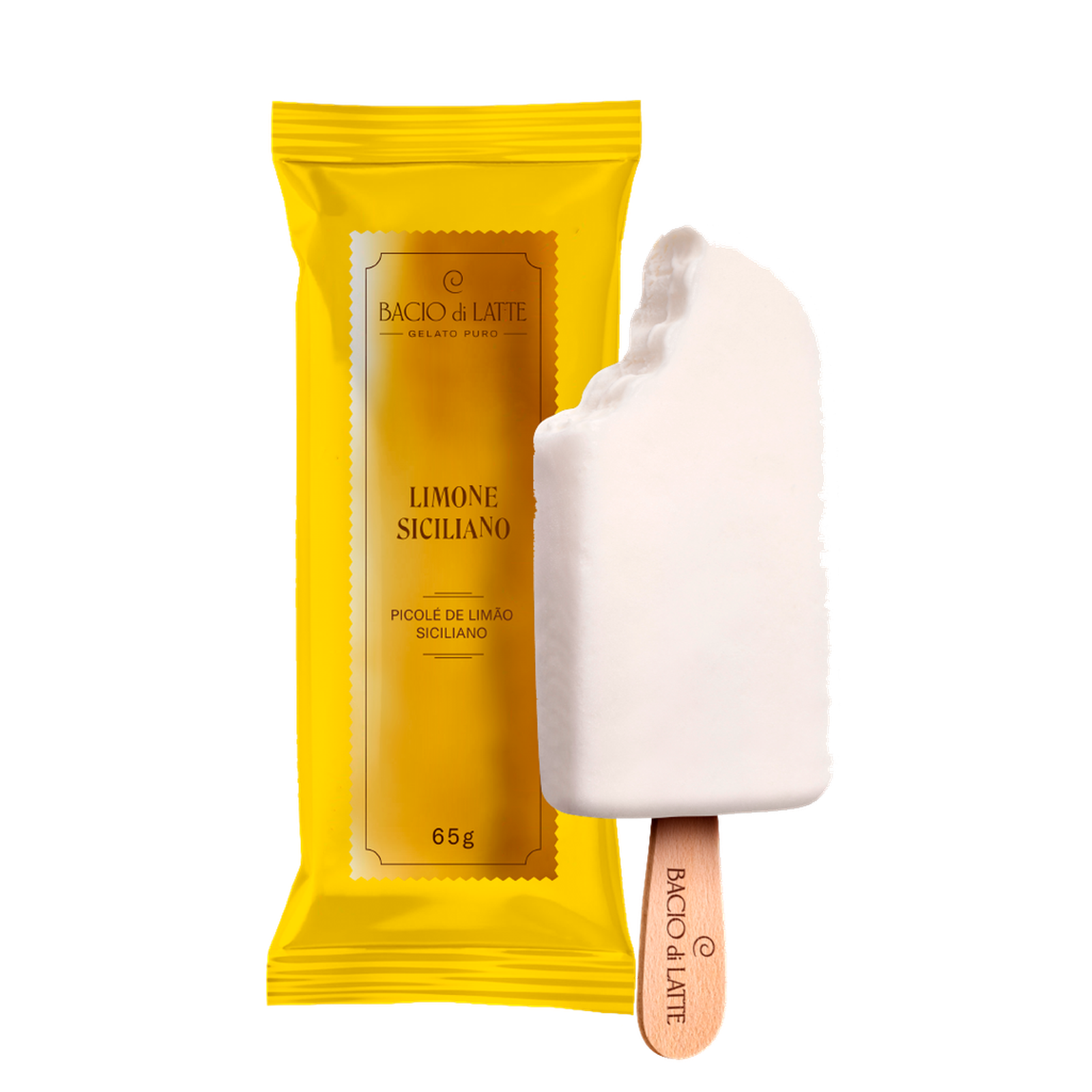 Picolé Baccio de Latte Limone Siciliano Pacote 65g | SuperAlfa
