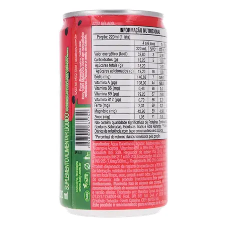 Suplemento Alimentar Líquido Melancia Zero Lactose Sonic Baly Kids Lata 220ml 360-12