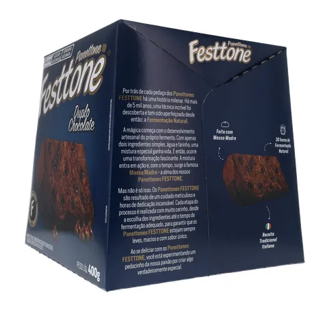 Panettone Duplo Chocolate Festtone 400G 360-24