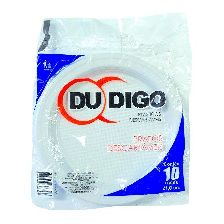 Prato du digo desc branco 21cm c/10