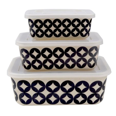 Conjunto pote fratelli quadrado eco black com 3 peças unid