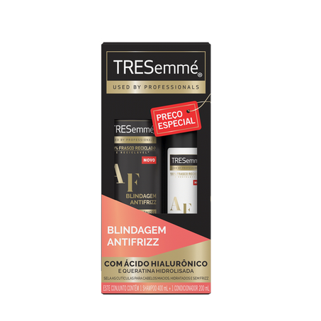 Kit Tresemmé Blindagem Antifrizz Shampoo 400ml e Condicionador 200ml  
 