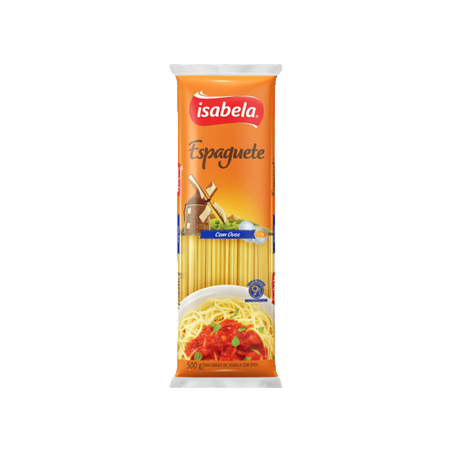 Massa isabela c/ovos espaguete 500g