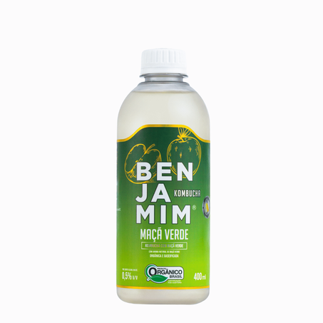 KOMBUCHA ORG MAÇÃ VERDE  400ML - BENJAMIM