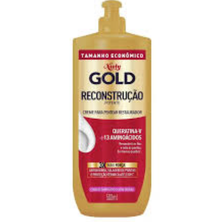 Creme pentear niely gold 500ml reconstrucao potente