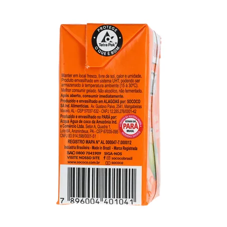 Água De Coco SococoTangerina 200ml 360-10