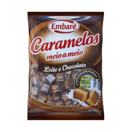CARAMELO EMBARE MEIO A MEIO LEITE/CHOCO 660G