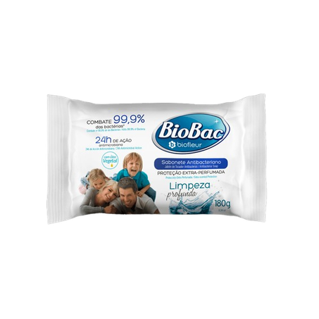 Sabonete Biofleur Em Barra Biobac Antibacteriano 180g 
 