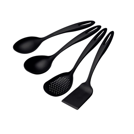Jogo de Utensílios para Cozinha Nylon Preto Bility Tramontina com 4 Unidades