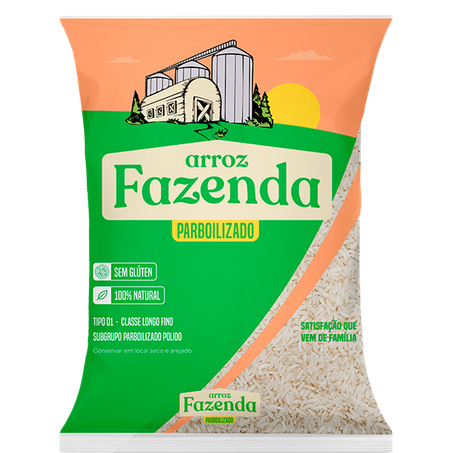 Arroz Parboilizado Fazenda Tipo 1 Pacote 5kg
