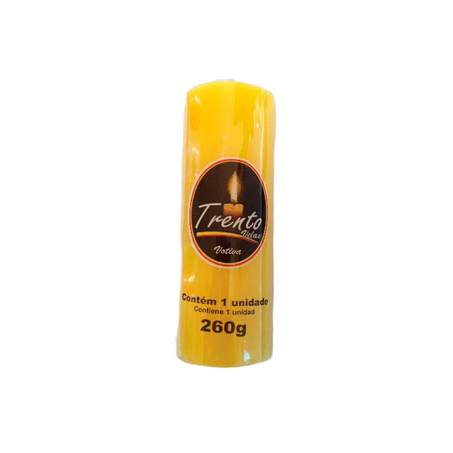 Vela Trento Votiva Amarelo 260G