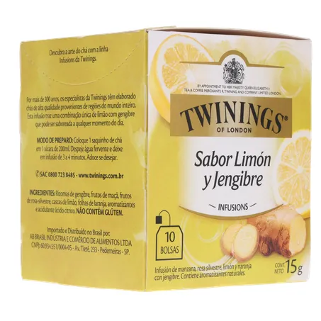 Chá Limão com Gengibre Twinings Infusions Caixa 10 Unidades 15G 360-14