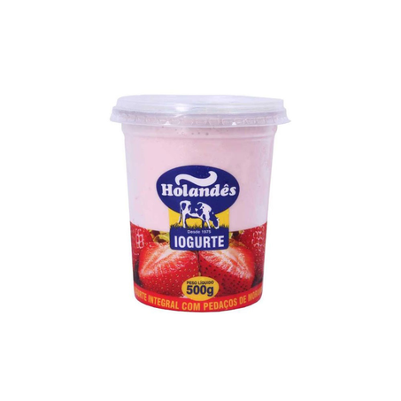 Iogurte Holandês Polpa de Morango Pote 500G