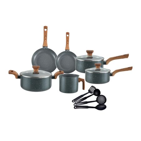 CONJUNTO DE PANELAS MIMO STYLE REVESTIMENTO CERÂMICO ANTIADERENTE GRANI 10 PEÇAS