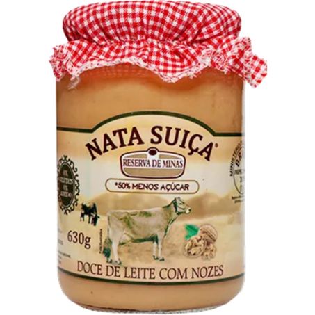 Nata suiça 630g com nozes reserva de minas