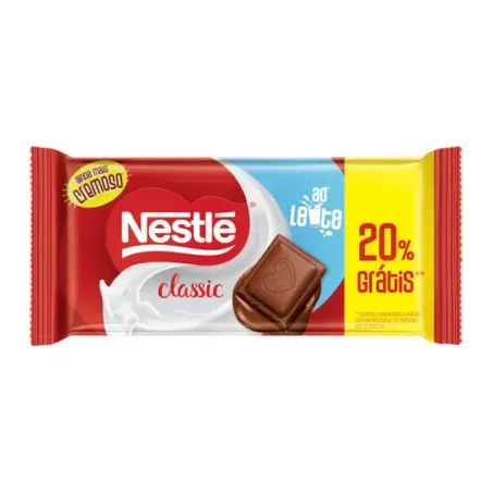 Choc nestle 80g classic ao leite promo