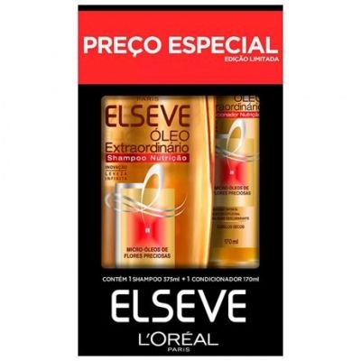 Kit shampoo + condicionador óleo extraor elseve 545ml